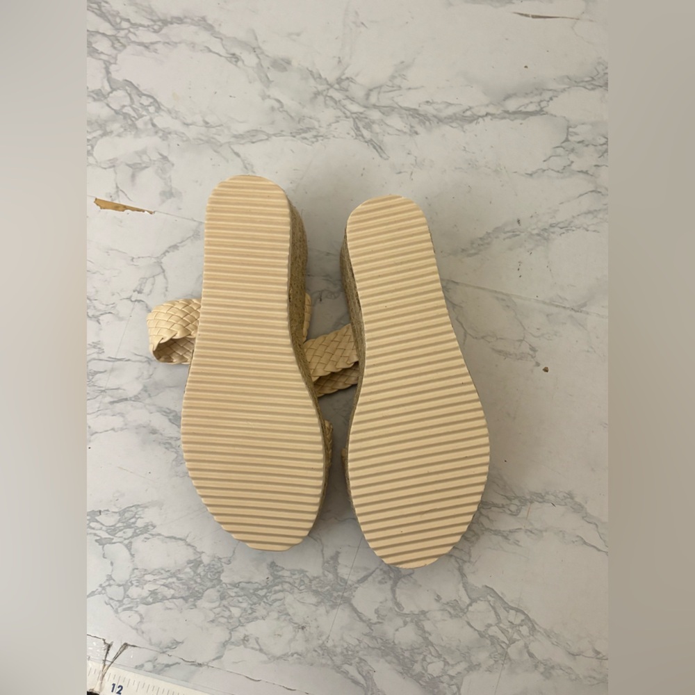 Women's Braided Platform Wedge Sandals Ankle Sz 6 Slip On Summer Casual Dressy​ - Picture 7 of 7